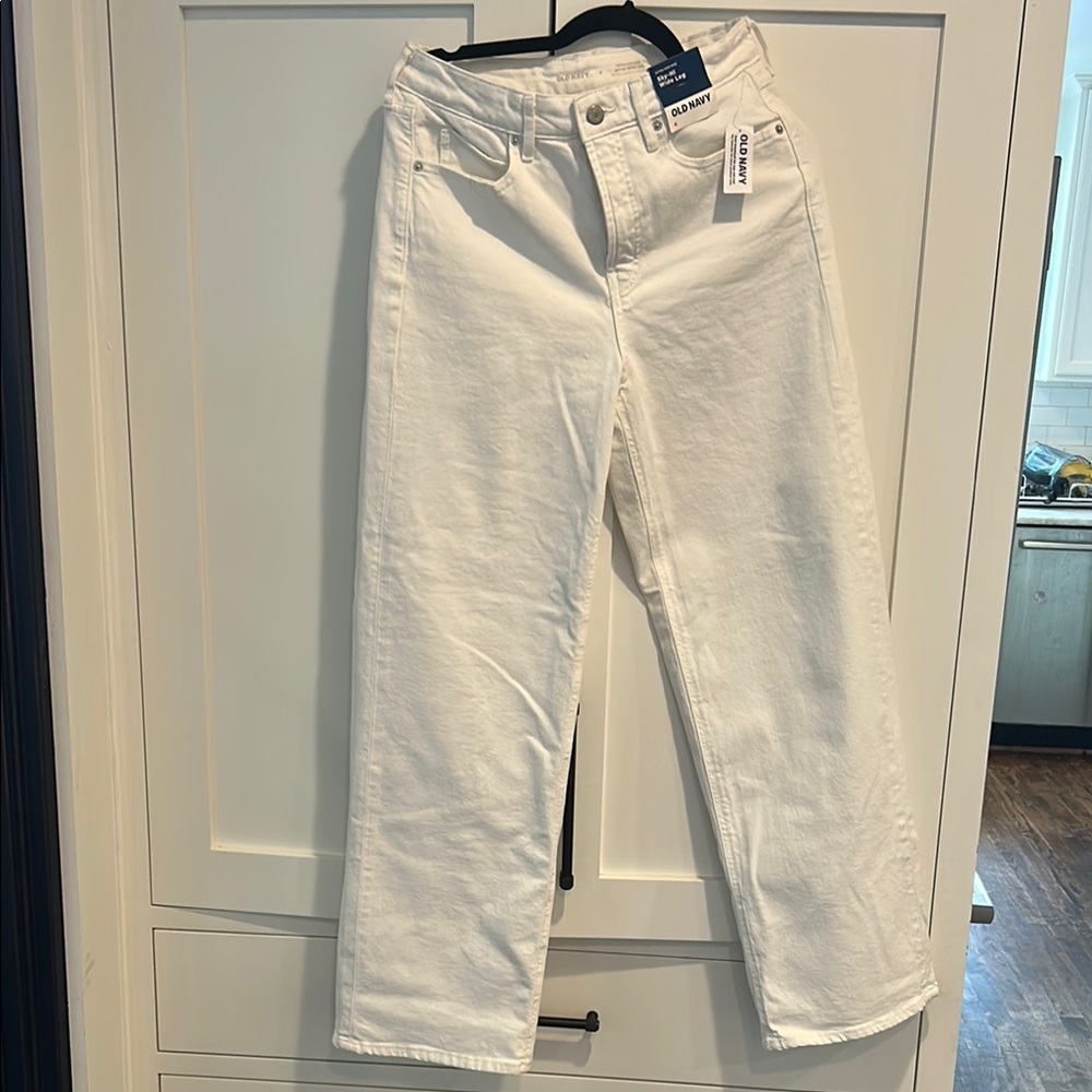 Old Navy Sky-Hi Wide Leg Jeans, Sz 4. NWT